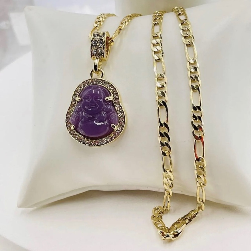 buddha and chain gold plated
